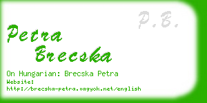 petra brecska business card